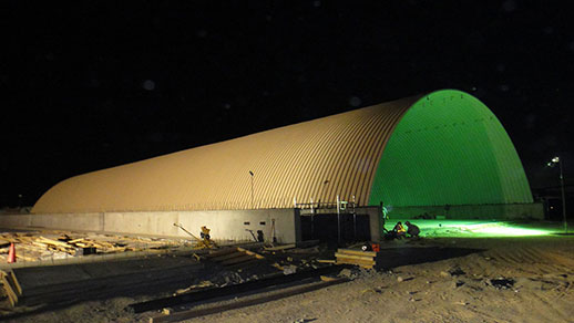 120-meter K-Span roofing system, HRDC, Afghanistan